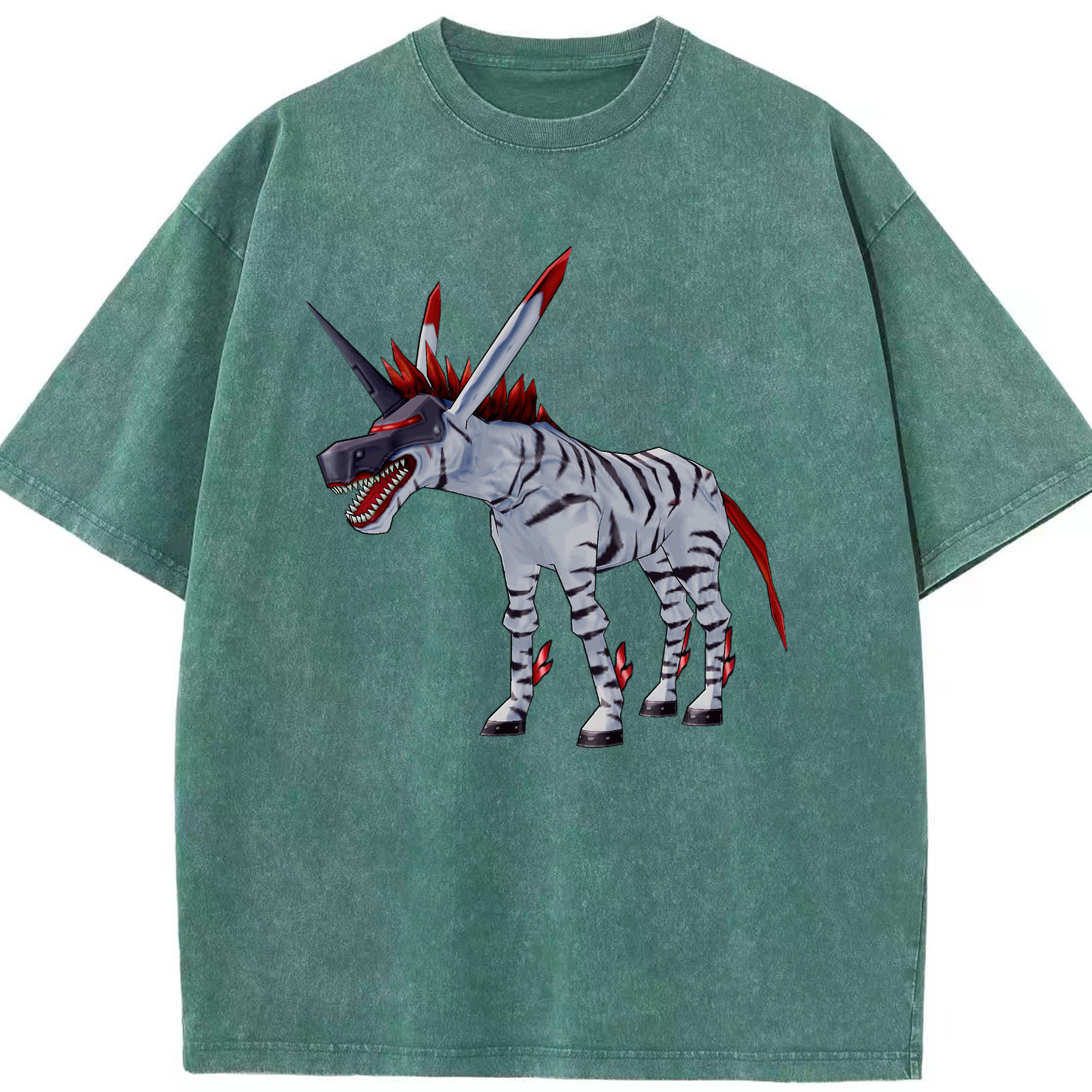 （画像用） Digimon デジタルモンスター/デジモン 綿100% ヴィンテージ風 半袖Tシャツ（フロントプリント）